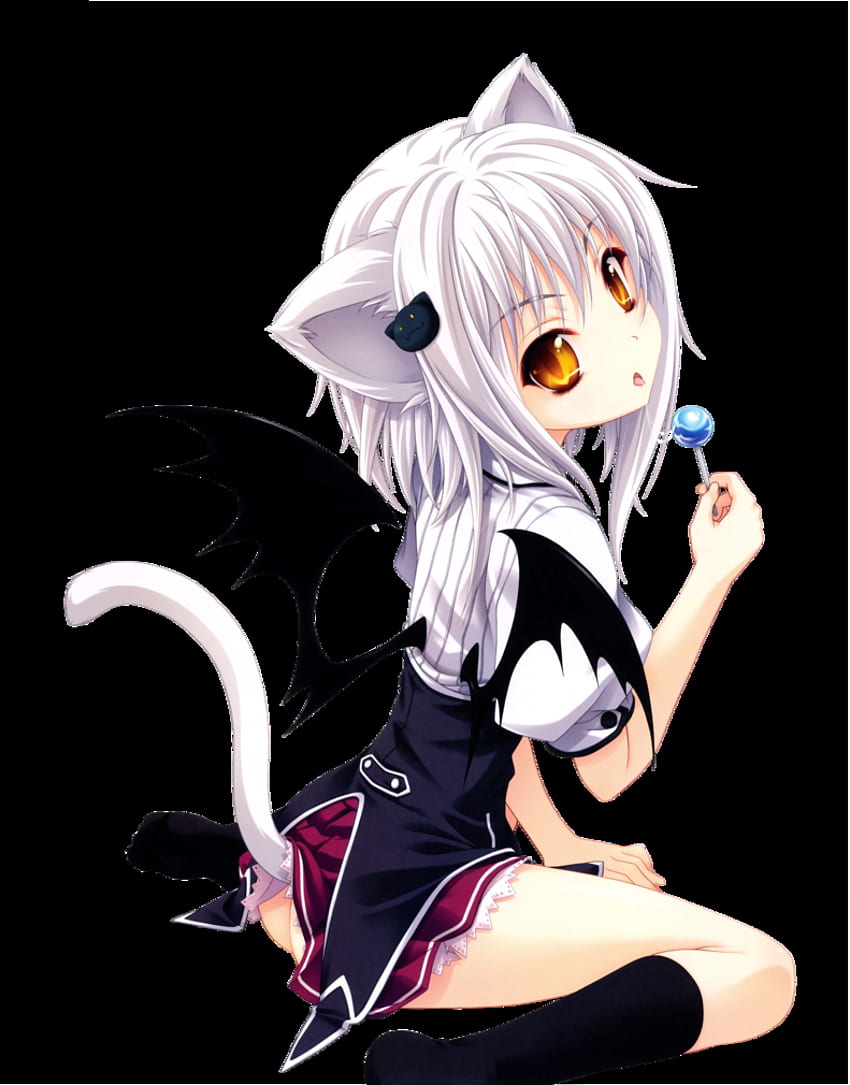 Cute Anime Cat Girl - () Png Clipart Tapeta na telefon HD