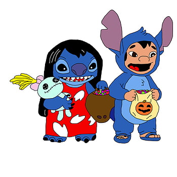 Download Stitch And Angel In Cute Disney Halloween Wallpaper  Wallpapers com