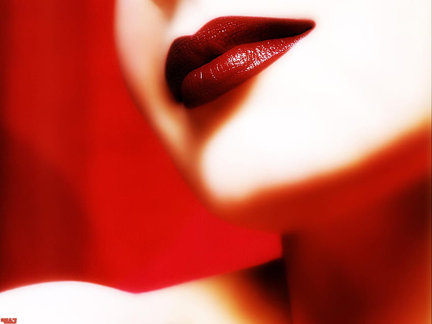 Little more Red, face, lips, lady, red HD wallpaper