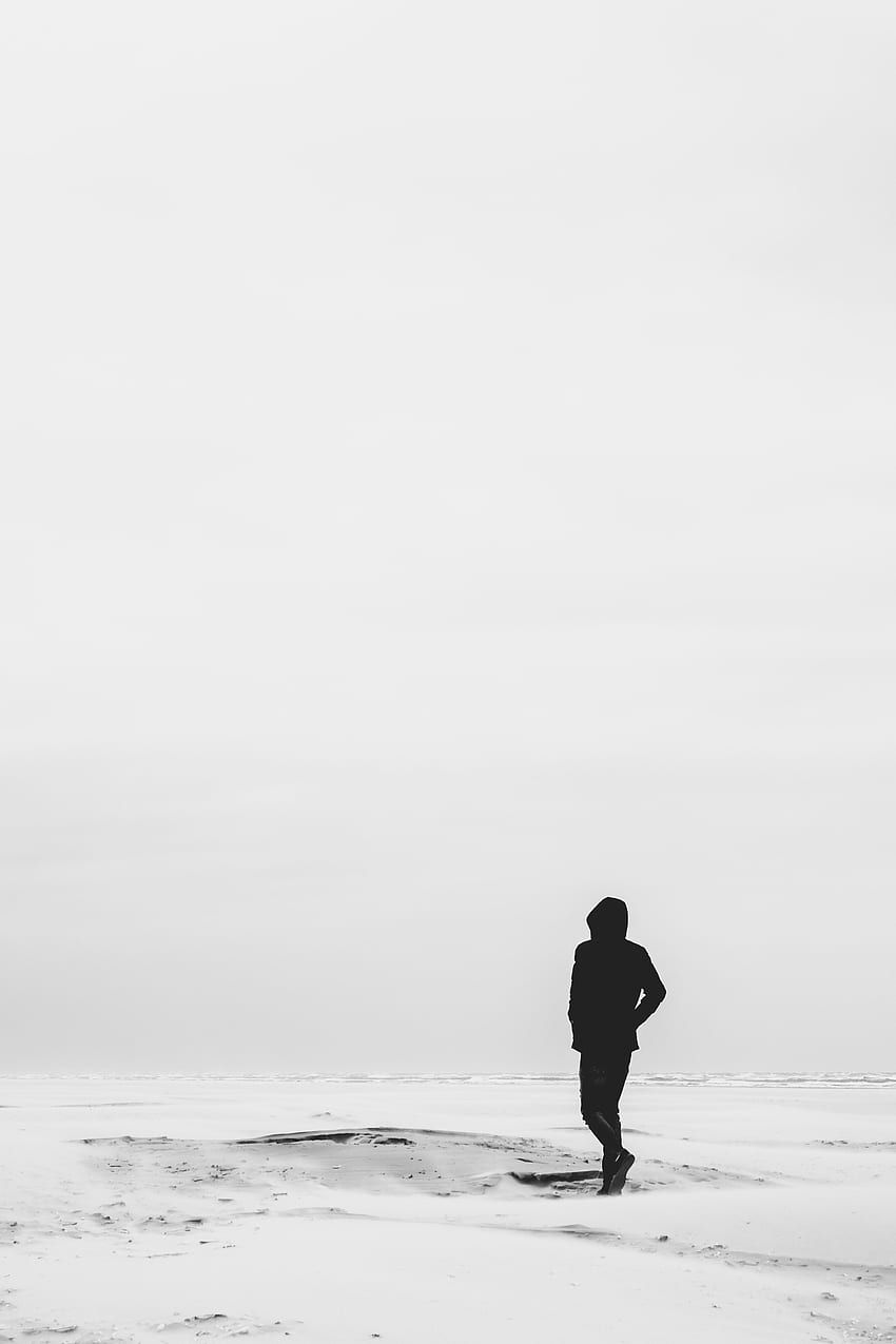 Sand, Desert, , , Bw, Chb, Loneliness, Lonely, Alone HD phone wallpaper