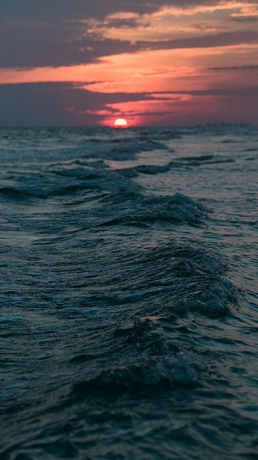 Sunset, Ocean, Beach iPhone, Blue Beach HD phone wallpaper