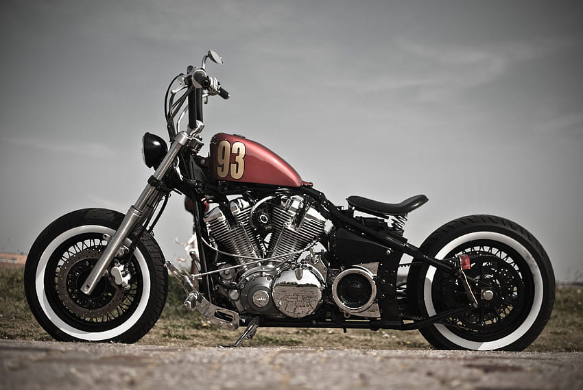 xv1600, bobber, motorcycle, bike, design, stones - car, Custom Bobber HD wallpaper