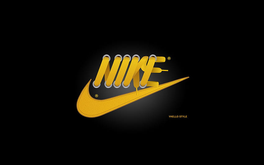 Nike Laces by Hugo Silva Abduzeedo Design Inspiration [] for your , Mobile & Tablet. Explore Nike . Cool Nike , Nike Just Do It, Awesome Nike, Yellow and Black Nike HD wallpaper