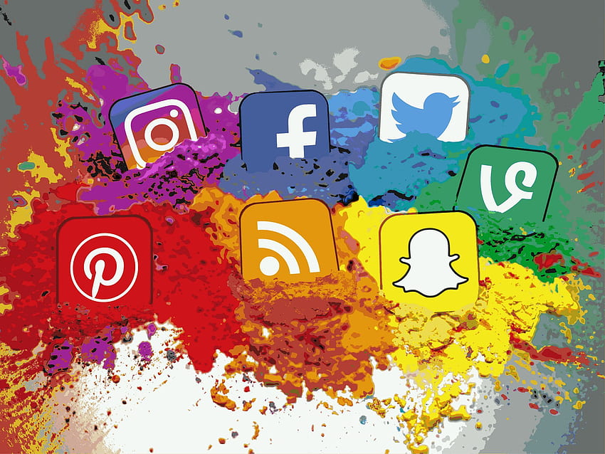 Sozialen Medien . Social-Media-Marketing-Services, Social-Media-Marketingplan, Social-Media-Kampagne HD-Hintergrundbild