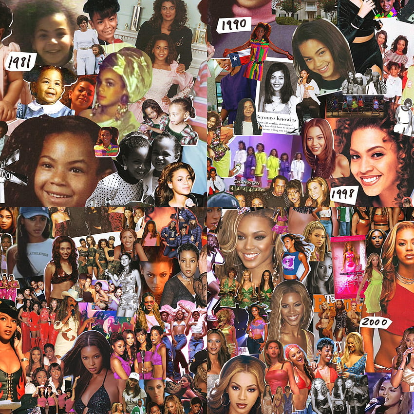Desejo Pop -. compartilha uma colagem da linha do tempo de sua vida em homenagem ao seu 40º aniversário, Beyonce Collage Papel de parede de celular HD