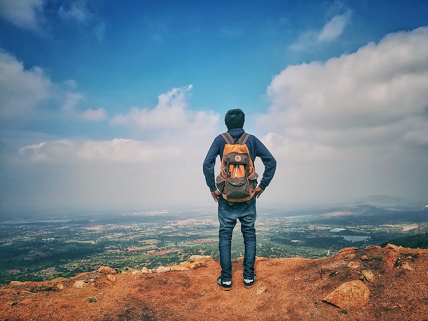 HD desktop wallpaper: Alone, Traveller, Rocks, Traveler, Lonely, Art  download free picture #154976