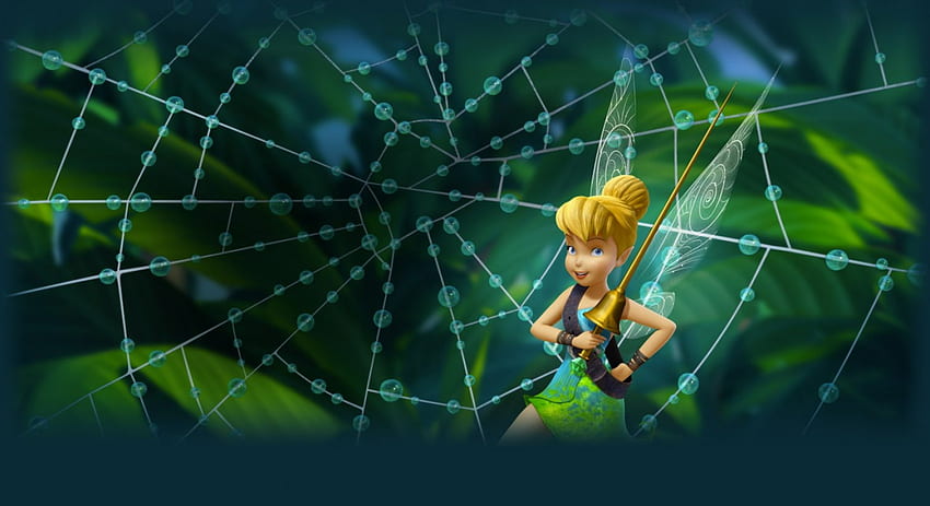 Tinker Bell, wings, blonde, disney, spider, fantasy, green, movie, web, The  pirate fairy HD wallpaper | Pxfuel