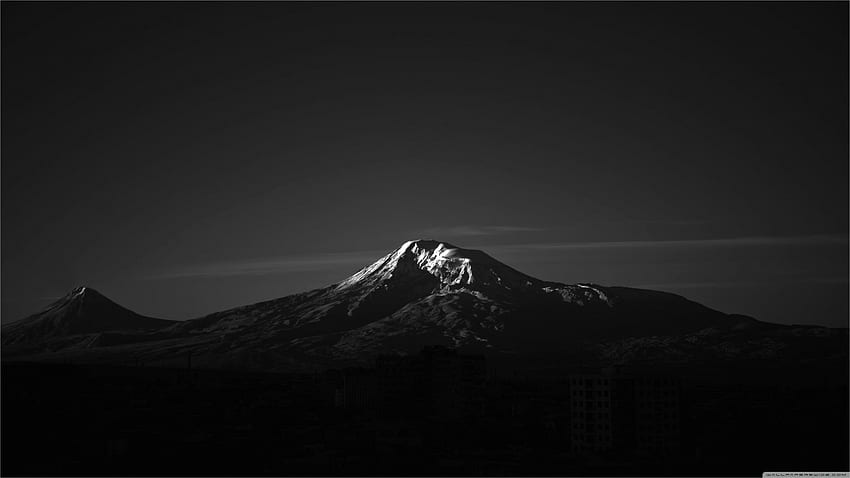 Mont Fuji noir et blanc en 2020. Sombre, Mt. Fuji Fond d'écran HD