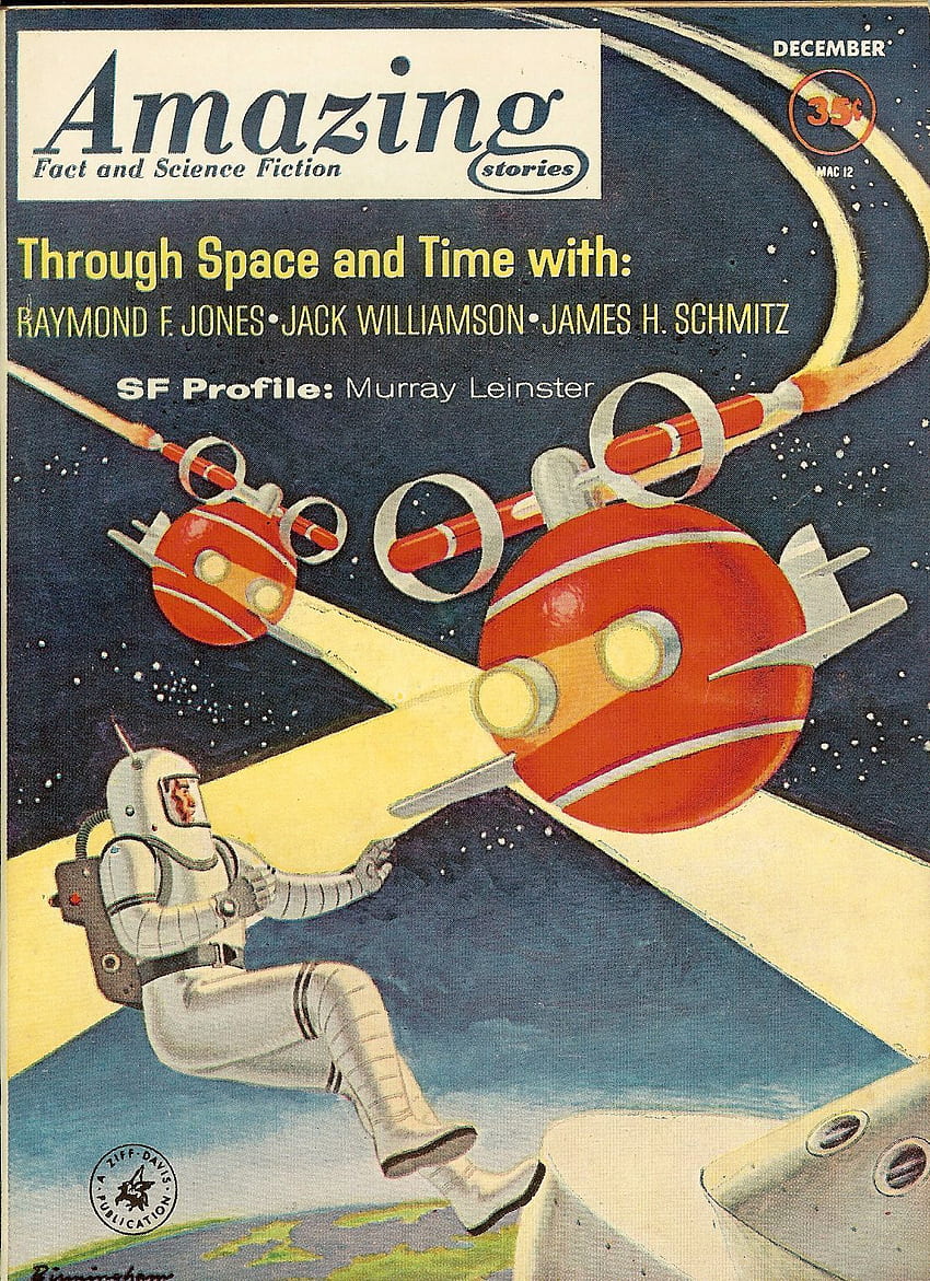 未来的なレトロな宇宙飛行士の宇宙船 SF 雑誌の表紙 - / Wa. SF イラスト, SF 雑誌, Sci fi, クラシック サイエンス フィクション HD電話の壁紙