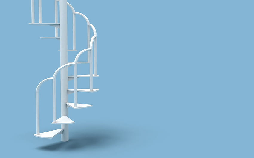 Minimalism, Curly, Ladder, Stairs, Style, Modern, Up To Date HD wallpaper