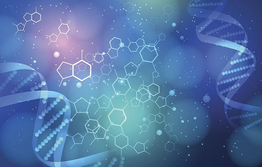 DNA, Background, Blue, Biology for , section разное, Biology Art HD wallpaper