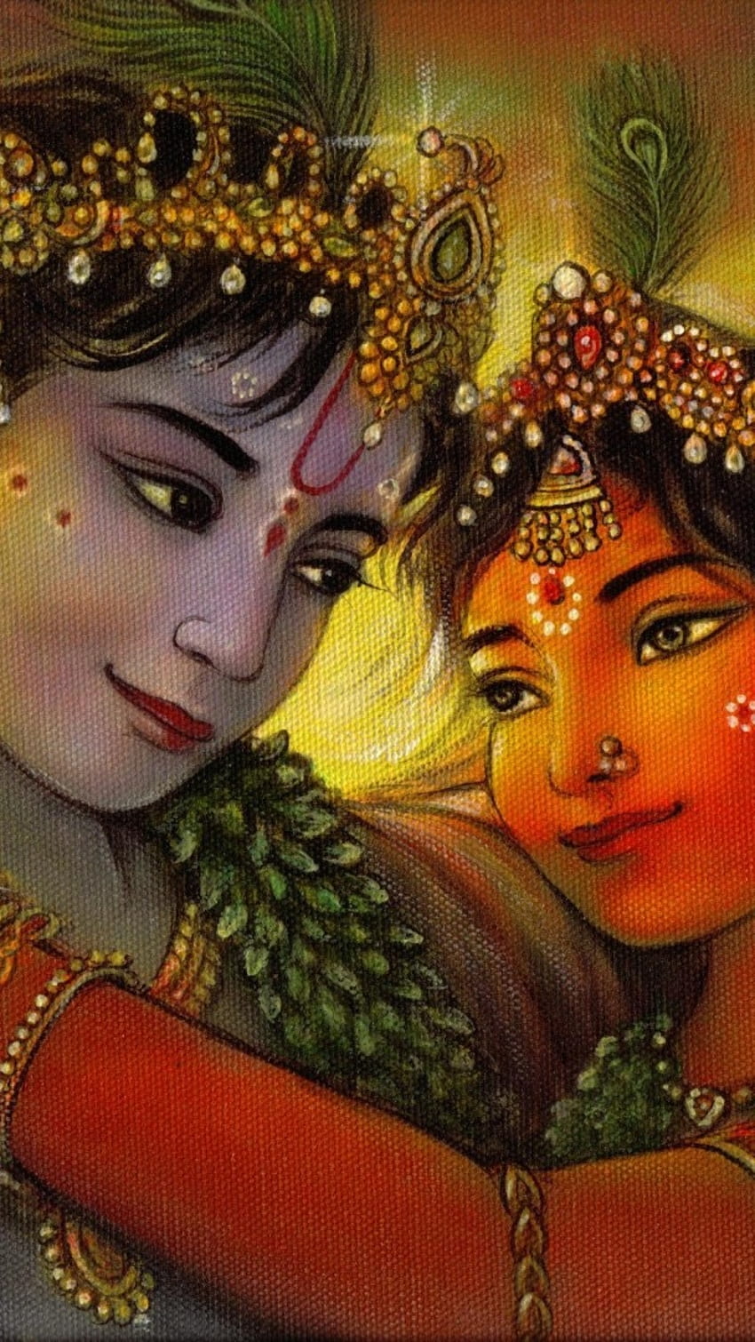 Radha Krishna, Malerei, Lord Krishan, Göttin Radha HD-Handy-Hintergrundbild