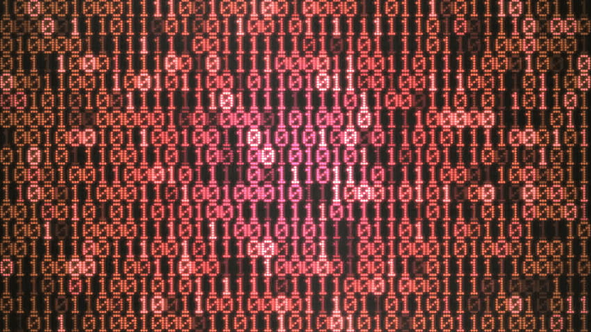 Binary Code Display Wall Animation - Loop Rainbow Motion Background, Red Binary HD wallpaper