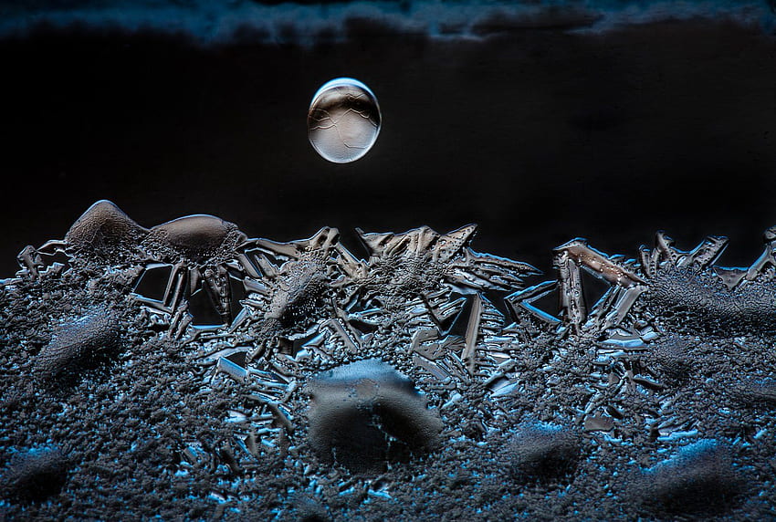 Nature ice winter macro textures reflexions 조각 물, 물 예술 HD 월페이퍼