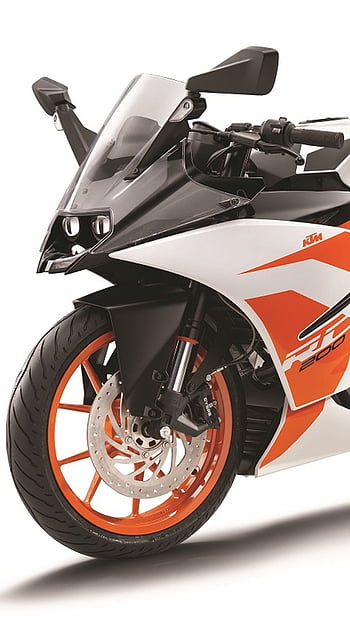 Ktm Rc 200, White And Orange Color, white and orange, color HD phone  wallpaper | Pxfuel