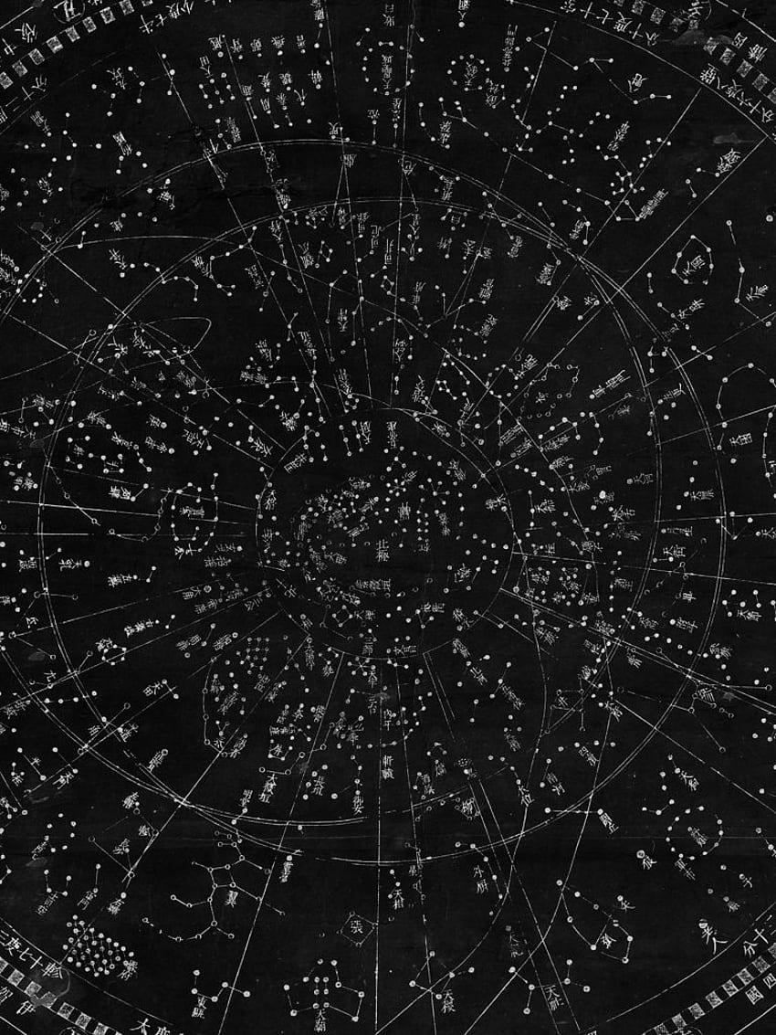 Mapa estelar japonês.Tenmon Bun'ya no zu - mapa de exibição de detalhes mostrando as divisões dos céus e regiões. Estética do mapa estelar, Constelações astronómicas, Tatuagem astronómica, Mapa estelar Papel de parede de celular HD
