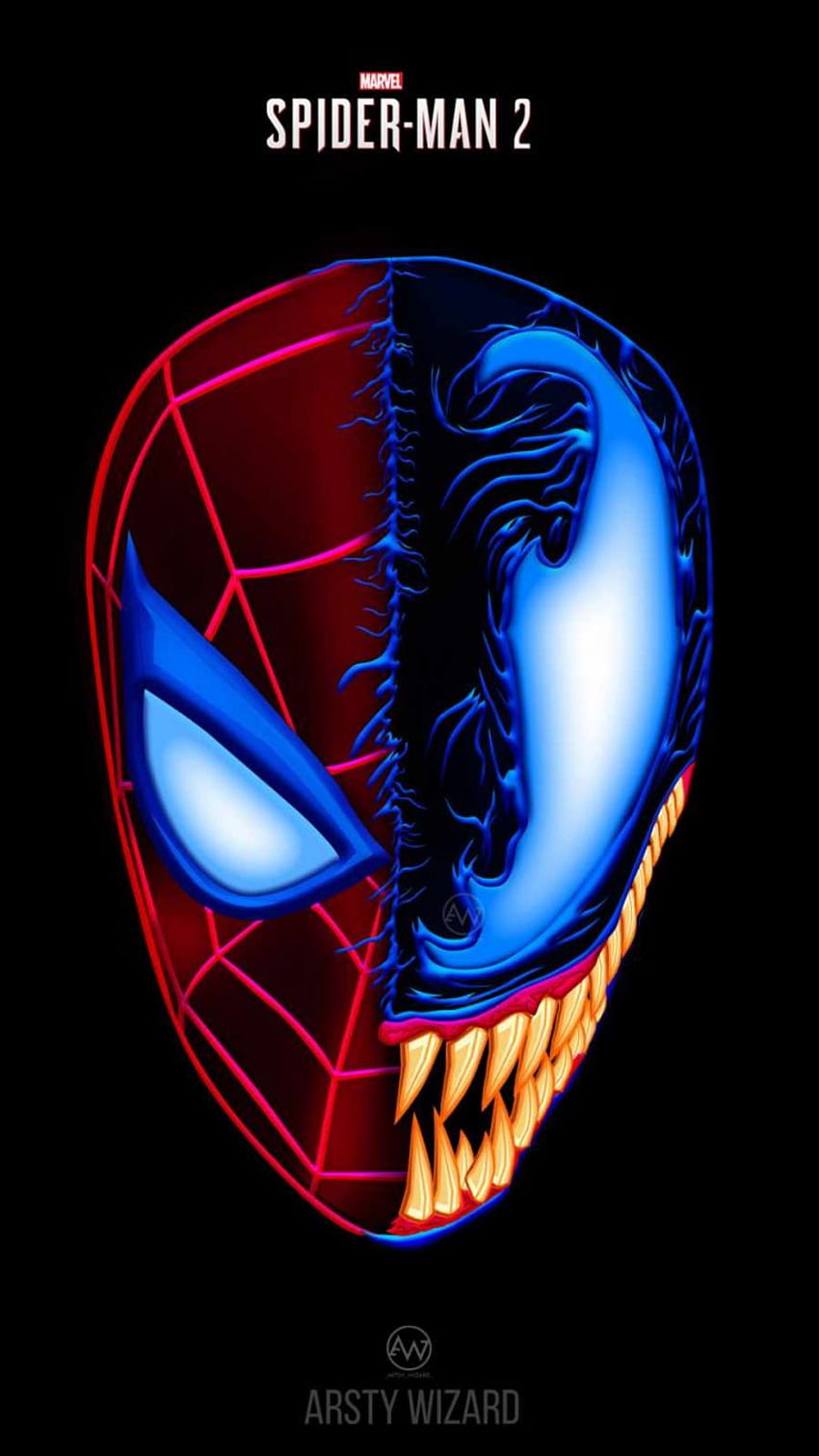 Venom Spiderman, red, black HD phone wallpaper | Pxfuel