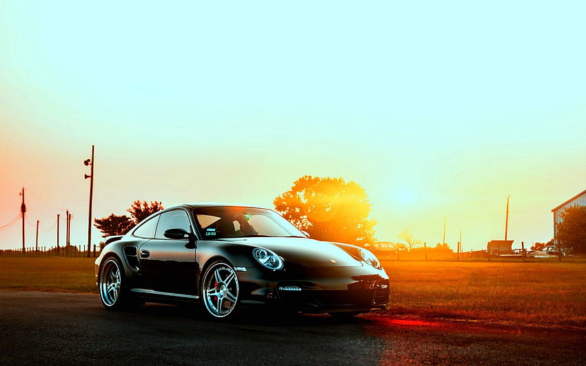 Otomatis, Porsche, Matahari Terbenam, Mobil, Kota Wallpaper HD