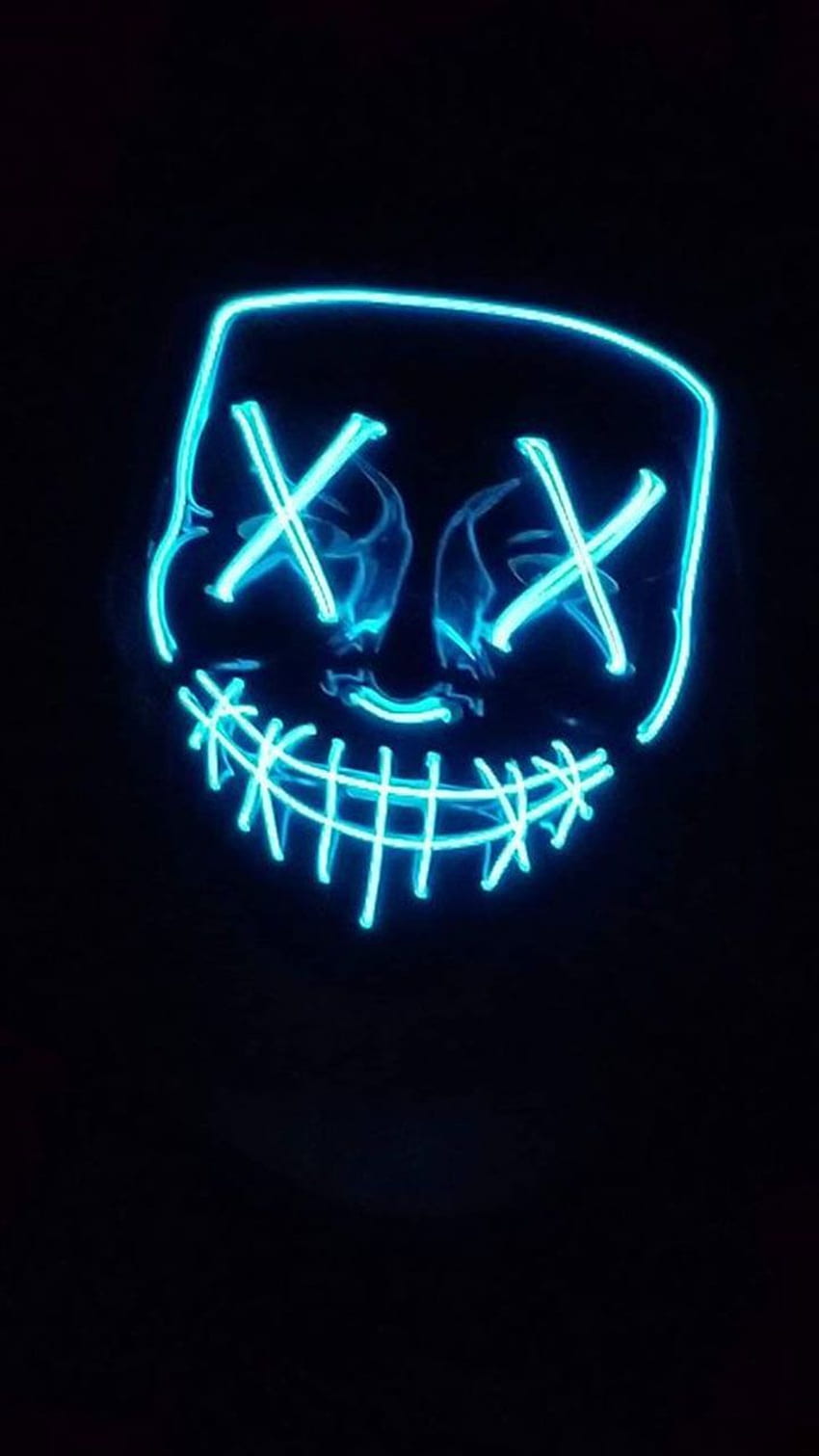 Máscara de Halloween de neón. Papel de parede de fundo, PapÃ©is de parede do telefone celular, Papeis de parede escuros, Neon Purge fondo de pantalla del teléfono