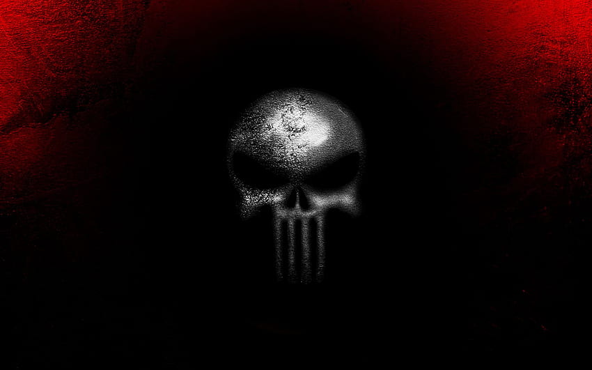 Dark, Punisher, red, city, vertical, black, HD phone wallpaper