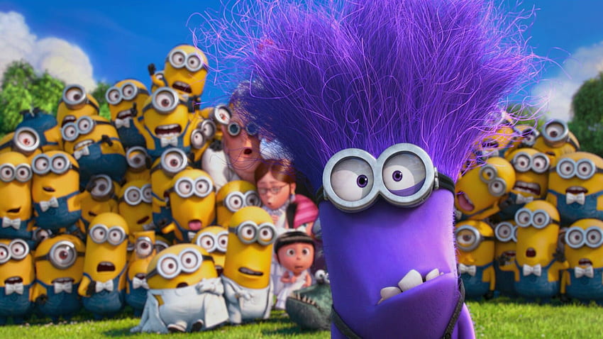 A Purple Minion amongst the Yellow Minion crowd. Purple minions, Despicable me, Minions HD wallpaper