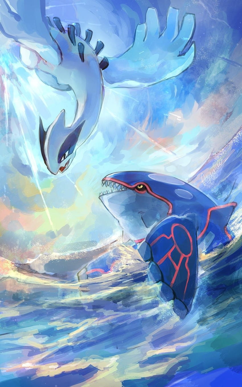 Lugia und Kyogre - Pokémon. Pokémon, Pokémon Lugia, Cooles Pokémon, Ozean-Pokémon HD-Handy-Hintergrundbild