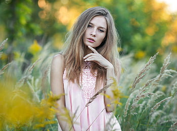 Lovely Girl, model, portrait, face, flowers, woman HD wallpaper | Pxfuel