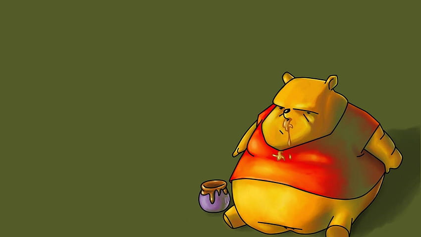 ScreenHeaven: Winnie l'ourson l'art alternatif porte la graisse des dessins animés Fond d'écran HD