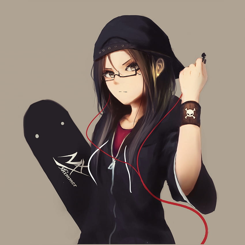 Anime Girl With Skate Board, Urban, Art, - Dark Cool Anime Girl - , Awesome Anime Art HD phone wallpaper