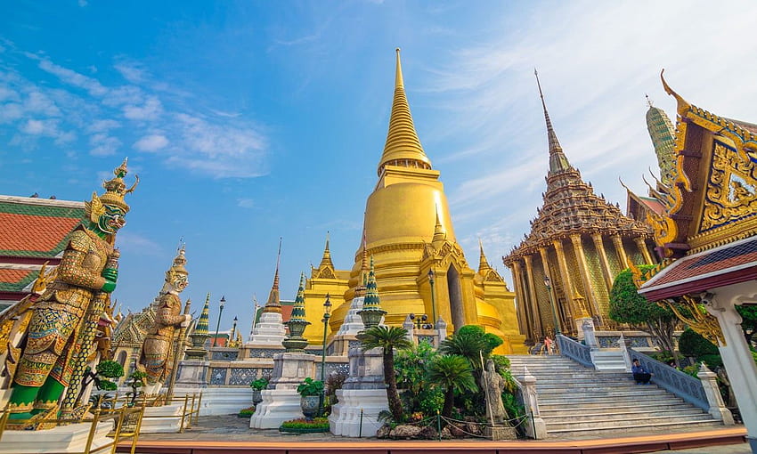 Pagoda Shwedagon, Thailand, Thailand, kuil, Bangkok Wallpaper HD