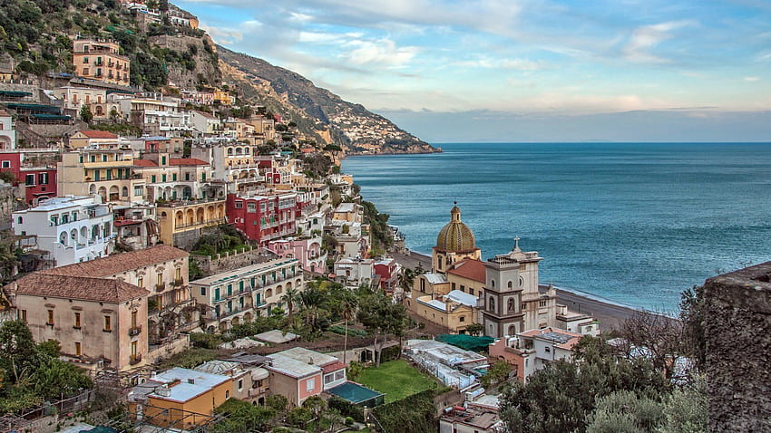 Positano Kampanien Italien Amalfi HD-Hintergrundbild