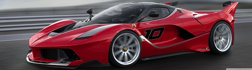 Rouge Ferrari FXX K Sports Car High Speed ​​Ultra Background pour : écran large et ultra large et ordinateur portable : écran multiple, double et triple moniteur : tablette : smartphone, voiture rouge Farrari Fond d'écran HD