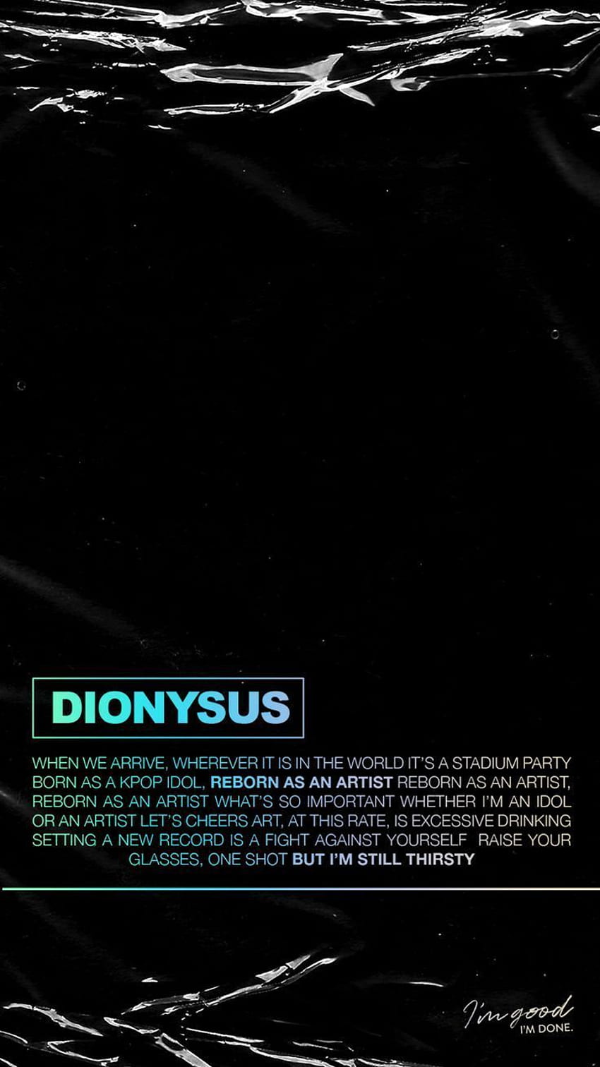 Dionysus BTS Map of the Soul Persona Lyric Lockscr. Bts HD phone wallpaper