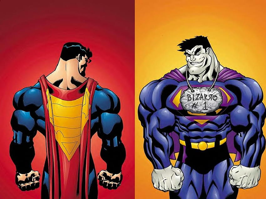 Superman vs Bizarro vs Capitão Átomo e Força Maior - Batalhas papel de parede HD