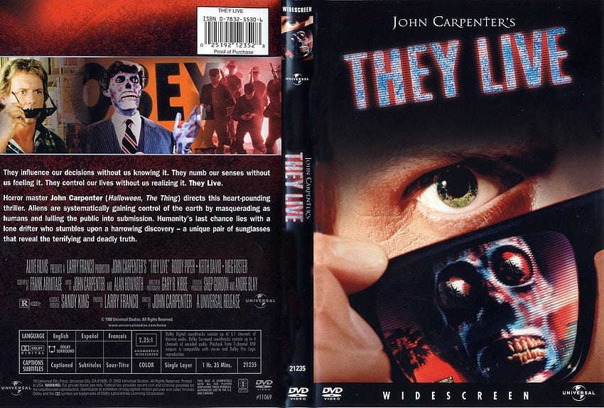 Sie leben, John Carpenter, Horror, sie leben Horrorfilm HD-Hintergrundbild