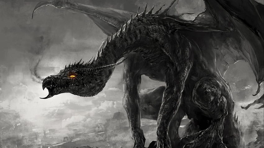 Dragon fantasy opera d'arte draghi. . 649913. UP, drago grigio Sfondo HD