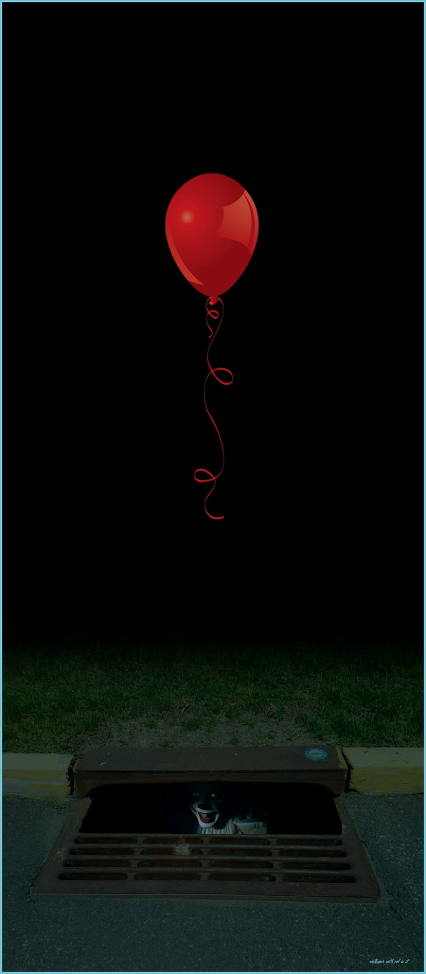Pennywise, червен балон, It Movie, дренаж за канализация, обвивка на врати, обвивки Rm - с червено в нея, естетичен Pennywise HD тапет за телефон