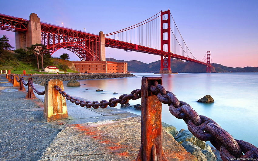Golden Gate Bridge Coast Nice City - New, World City HD wallpaper