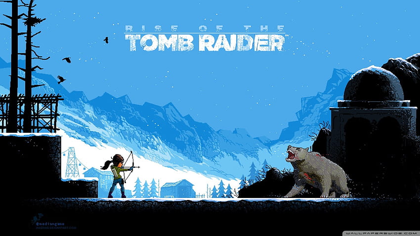 Tomb Raider, Rise Of The Tomb Raider, Arte Píxel, Videojuegos fondo de pantalla