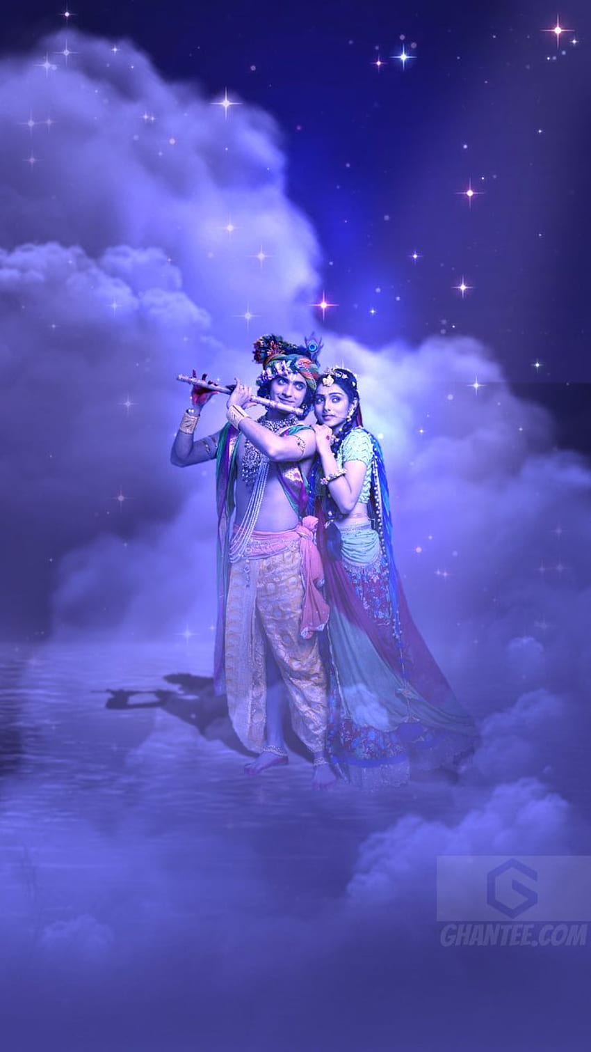 radha krishna love beautiful wallpaper generative AI 22249959 Stock Photo  at Vecteezy