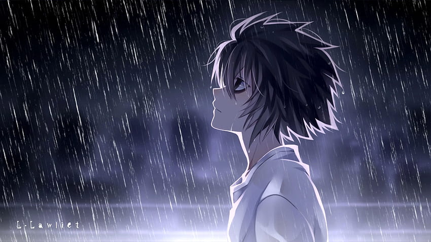 light yagami in rain death note anime . . ID, Sad Anime Death HD wallpaper