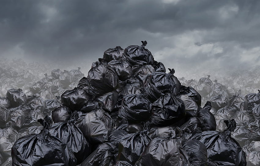 pollution, trash bags, waste for , section рендеринг, Garbage HD wallpaper