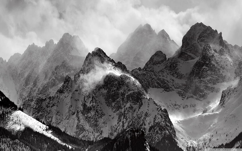 Misty Mountains : : High, 2560X1600 Black and White HD wallpaper