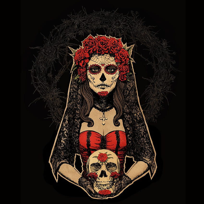 Day Of The Dead iPhone, Day of the Dead 아트 HD 전화 배경 화면