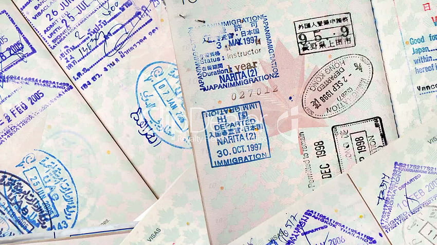 Passport International Travel Stamps: Lizenzfreie Videos und Stock HD-Hintergrundbild