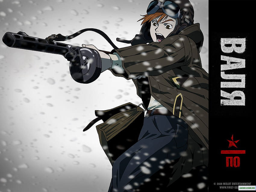 First Squad, russian, second world war, anime, ppsh-41, snow, gun, war HD wallpaper
