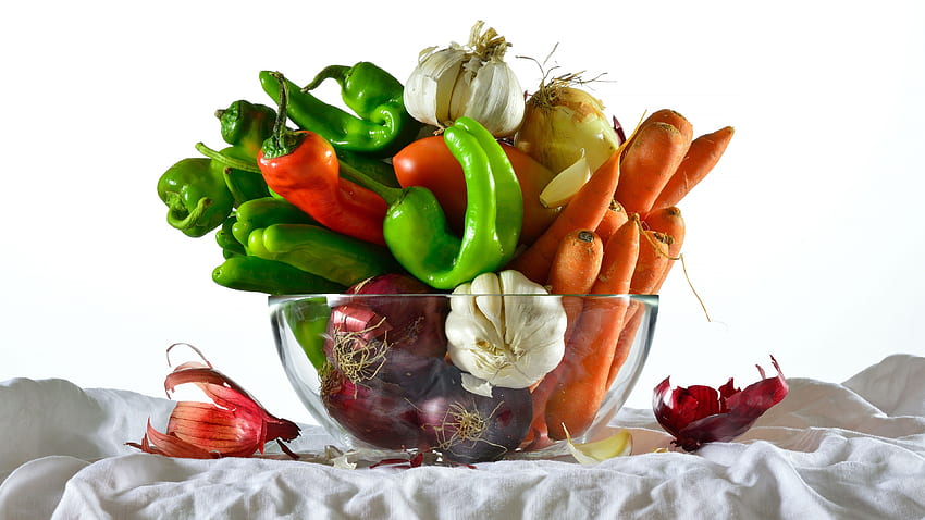 Gemüse, Schüssel, Essen, Grafik HD-Hintergrundbild