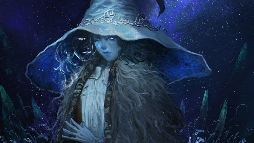 Ranni the Witch Blue Background Elden Ring HD wallpaper