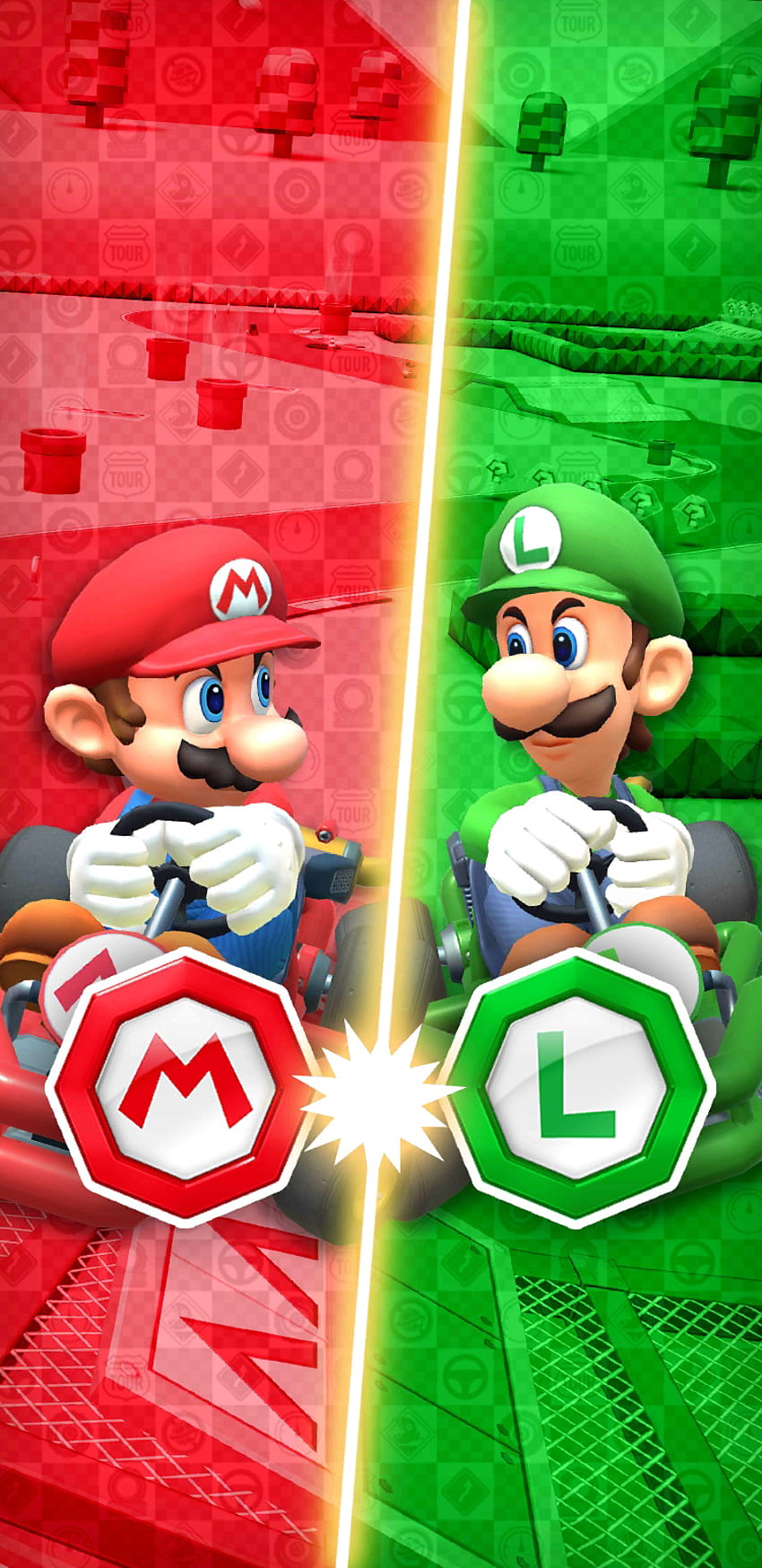 Mario Kart Tour Luigi, Nintendo HD phone wallpaper