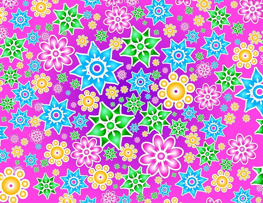 Floral stars, star shaped, flowers, pastels, bright HD wallpaper | Pxfuel